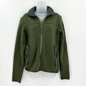 Arcteryx Mens Jacket Coat Green Waist Length Zipped Pockets Relaxed Fit Medium